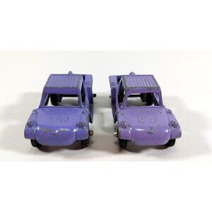 Vintage Tootsie Toy Diecast Car Baja Run About Made in USA Purple Lot of 2